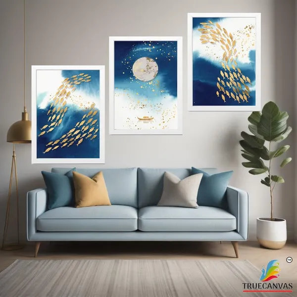 White__Abstract_Hd_Print_Painting_Set_Of_3_With_Frame_|_For_Home,_Living_Room_Gallery_&_Office,_White_Frame,_Size_-_13.50_X_19.50_Inch,_Sf259
