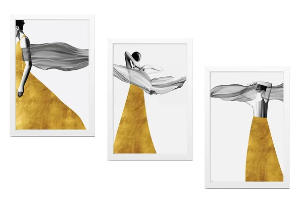 White__Abstract_Hd_Print_Painting_Set_Of_3_With_Frame_|_For_Home,_Living_Room_Gallery_&_Office,_White_Frame,_Size_-_13.50_X_19.50_Inch,_Sf260