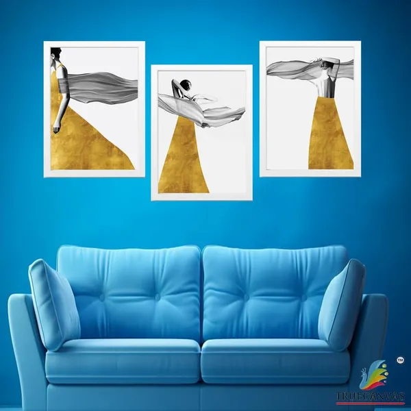 White__Abstract_Hd_Print_Painting_Set_Of_3_With_Frame_|_For_Home,_Living_Room_Gallery_&_Office,_White_Frame,_Size_-_13.50_X_19.50_Inch,_Sf260