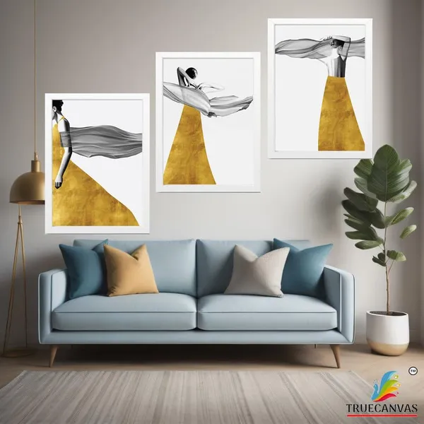 White__Abstract_Hd_Print_Painting_Set_Of_3_With_Frame_|_For_Home,_Living_Room_Gallery_&_Office,_White_Frame,_Size_-_13.50_X_19.50_Inch,_Sf260