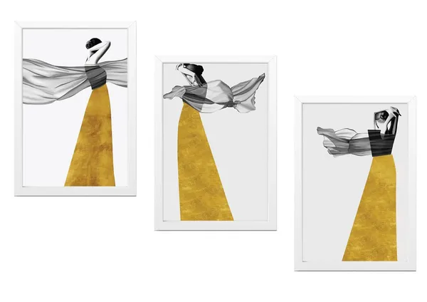 White__Abstract_Hd_Print_Painting_Set_Of_3_With_Frame_|_For_Home,_Living_Room_Gallery_&_Office,_White_Frame,_Size_-_13.50_X_19.50_Inch,_Sf261