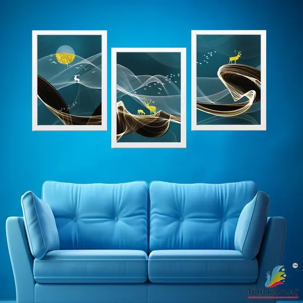 White__Abstract_Hd_Print_Painting_Set_Of_3_With_Frame_|_For_Home,_Living_Room_Gallery_&_Office,_White_Frame,_Size_-_13.50_X_19.50_Inch,_Sf262
