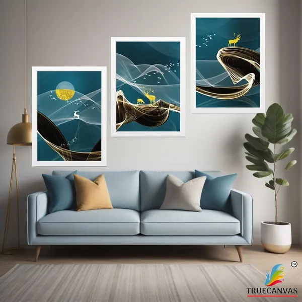White__Abstract_Hd_Print_Painting_Set_Of_3_With_Frame_|_For_Home,_Living_Room_Gallery_&_Office,_White_Frame,_Size_-_13.50_X_19.50_Inch,_Sf262