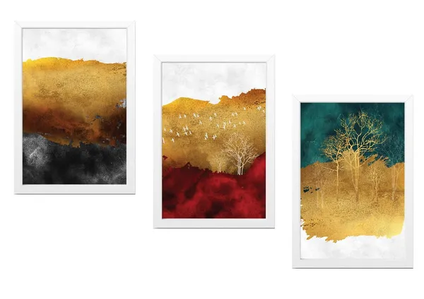 Multicolor_Abstract_Hd_Print_Painting_Set_Of_3_With_Frame_|_For_Home,_Living_Room_Gallery_&_Office,_White_Frame,_Size_-_13.50_X_19.50_Inch,_Sf265