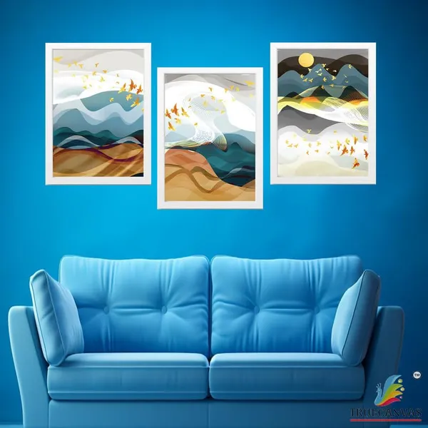 White__Abstract_Hd_Print_Painting_Set_Of_3_With_Frame_|_For_Home,_Living_Room_Gallery_&_Office,_White_Frame,_Size_-_13.50_X_19.50_Inch,_Sf268