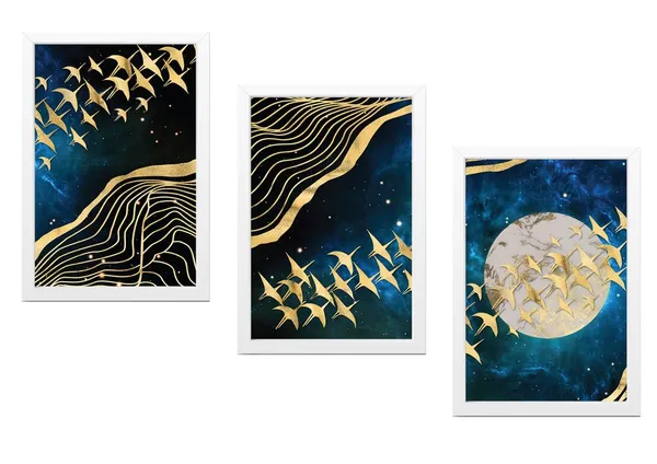 White__Abstract_Hd_Print_Painting_Set_Of_3_With_Frame_|_For_Home,_Living_Room_Gallery_&_Office,_White_Frame,_Size_-_13.50_X_19.50_Inch,_Sf272
