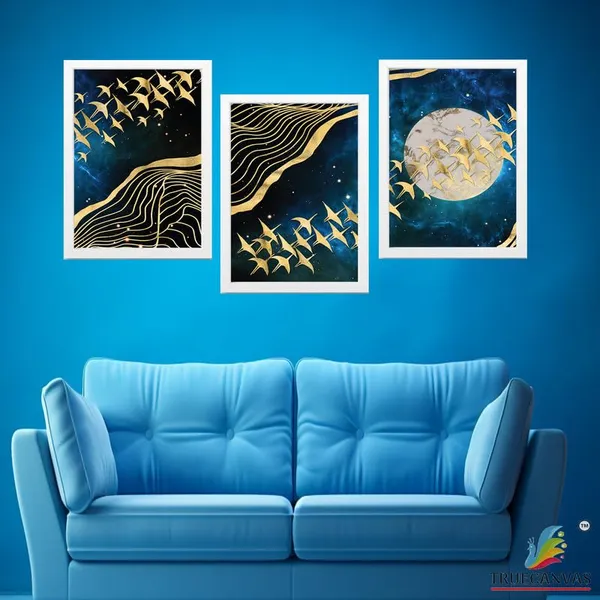 White__Abstract_Hd_Print_Painting_Set_Of_3_With_Frame_|_For_Home,_Living_Room_Gallery_&_Office,_White_Frame,_Size_-_13.50_X_19.50_Inch,_Sf272