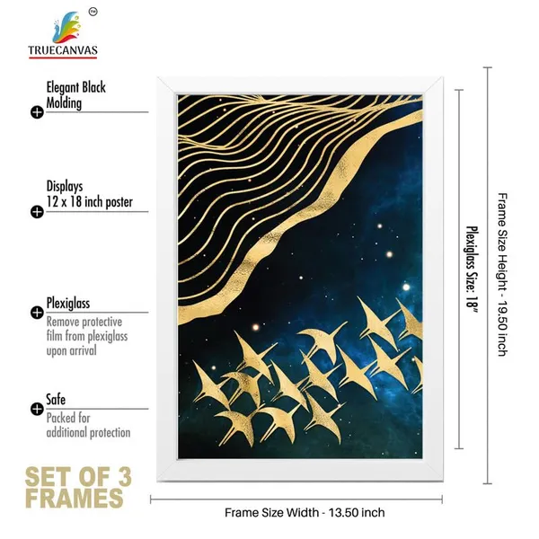 White__Abstract_Hd_Print_Painting_Set_Of_3_With_Frame_|_For_Home,_Living_Room_Gallery_&_Office,_White_Frame,_Size_-_13.50_X_19.50_Inch,_Sf272