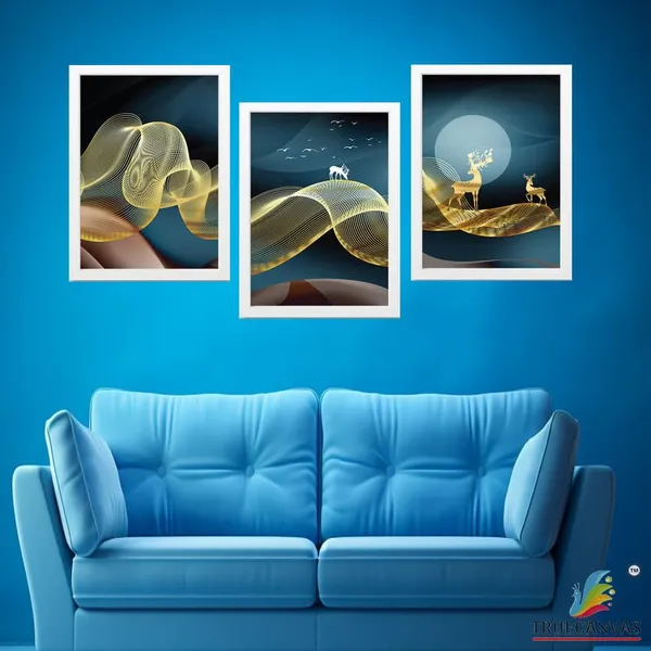 White__Abstract_Hd_Print_Painting_Set_Of_3_With_Frame_|_For_Home,_Living_Room_Gallery_&_Office,_White_Frame,_Size_-_13.50_X_19.50_Inch,_Sf273