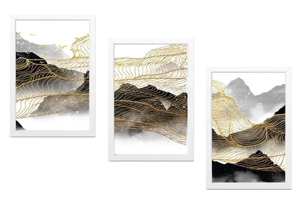Multicolor_Abstract_Hd_Print_Painting_Set_Of_3_With_Frame_|_For_Home,_Living_Room_Gallery_&_Office,_White_Frame,_Size_-_13.50_X_19.50_Inch,_Sf275