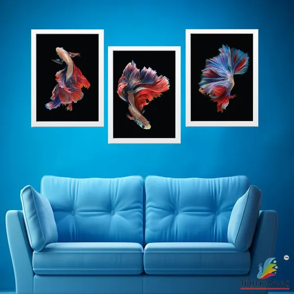 White__Abstract_Hd_Print_Painting_Set_Of_3_With_Frame_|_For_Home,_Living_Room_Gallery_&_Office,_White_Frame,_Size_-_13.50_X_19.50_Inch,_Sf277
