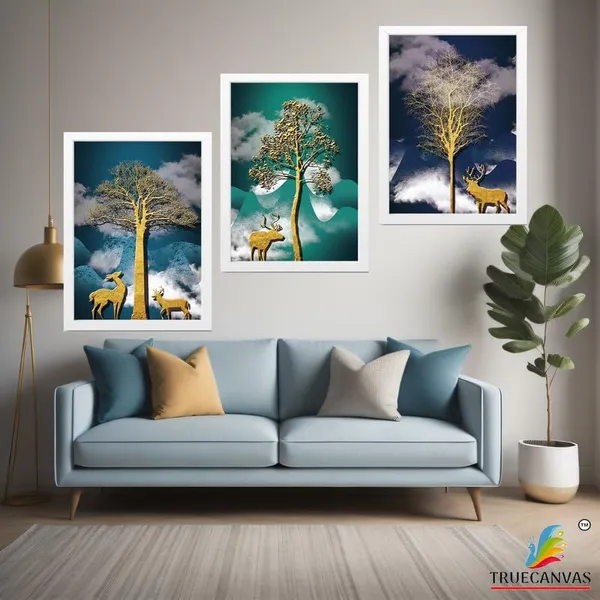 White__Abstract_Hd_Print_Painting_Set_Of_3_With_Frame_|_For_Home,_Living_Room_Gallery_&_Office,_White_Frame,_Size_-_13.50_X_19.50_Inch,_Sf280