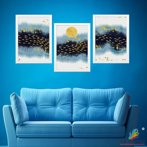 White__Abstract_Hd_Print_Painting_Set_Of_3_With_Frame_|_For_Home,_Living_Room_Gallery_&_Office,_White_Frame,_Size_-_13.50_X_19.50_Inch,_Sf281