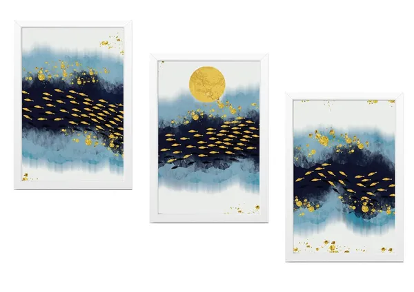 White__Abstract_Hd_Print_Painting_Set_Of_3_With_Frame_|_For_Home,_Living_Room_Gallery_&_Office,_White_Frame,_Size_-_13.50_X_19.50_Inch,_Sf281