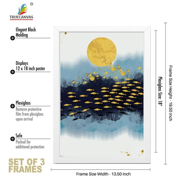 White__Abstract_Hd_Print_Painting_Set_Of_3_With_Frame_|_For_Home,_Living_Room_Gallery_&_Office,_White_Frame,_Size_-_13.50_X_19.50_Inch,_Sf281