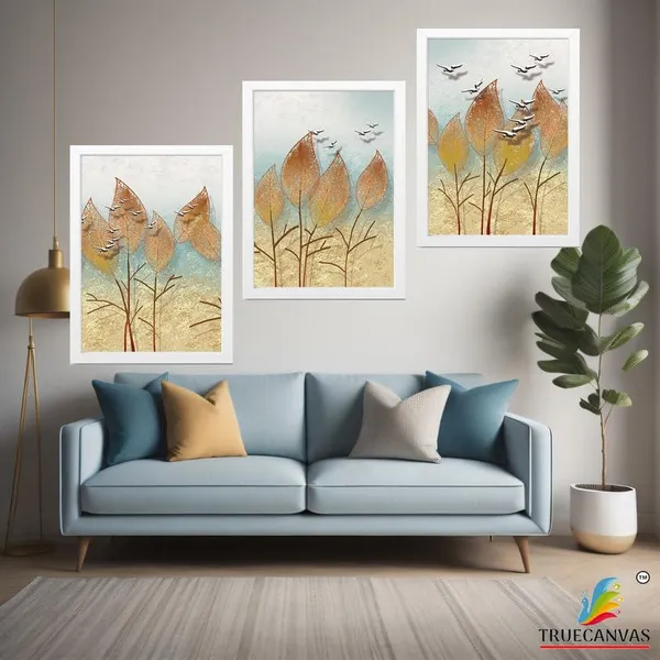 White__Abstract_Hd_Print_Painting_Set_Of_3_With_Frame_|_For_Home,_Living_Room_Gallery_&_Office,_White_Frame,_Size_-_13.50_X_19.50_Inch,_Sf283