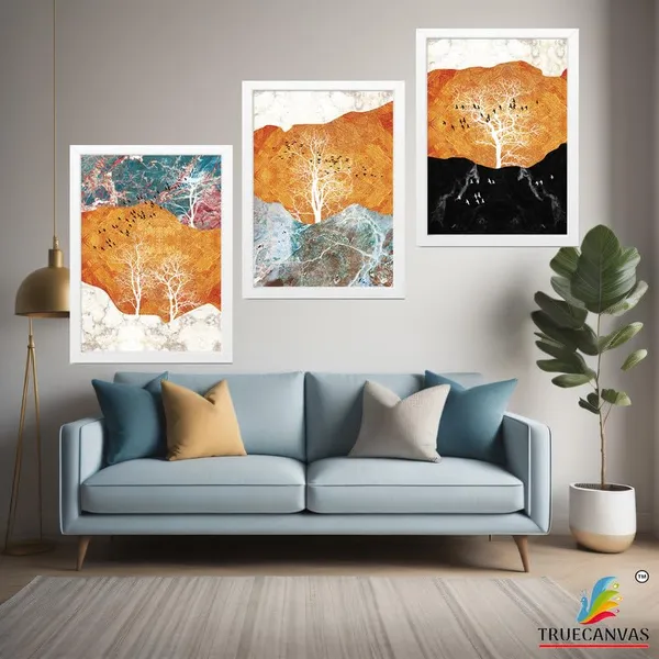 White__Abstract_Hd_Print_Painting_Set_Of_3_With_Frame_|_For_Home,_Living_Room_Gallery_&_Office,_White_Frame,_Size_-_13.50_X_19.50_Inch,_Sf285