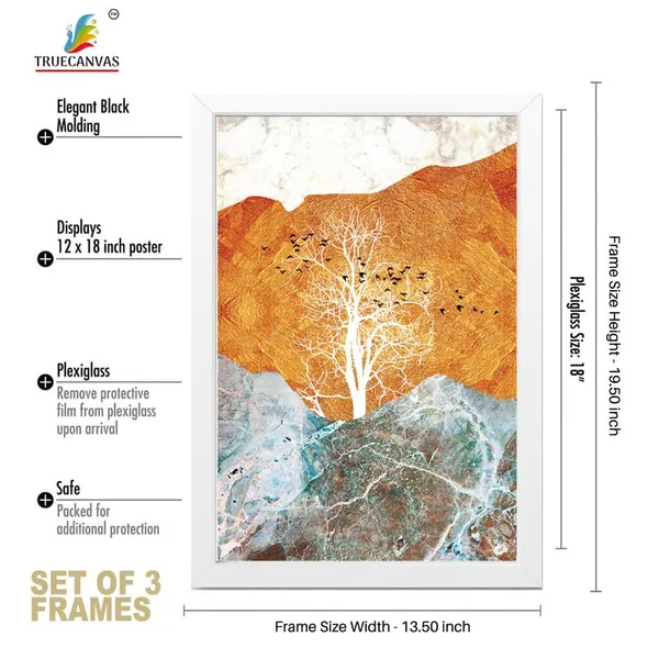 White__Abstract_Hd_Print_Painting_Set_Of_3_With_Frame_|_For_Home,_Living_Room_Gallery_&_Office,_White_Frame,_Size_-_13.50_X_19.50_Inch,_Sf285