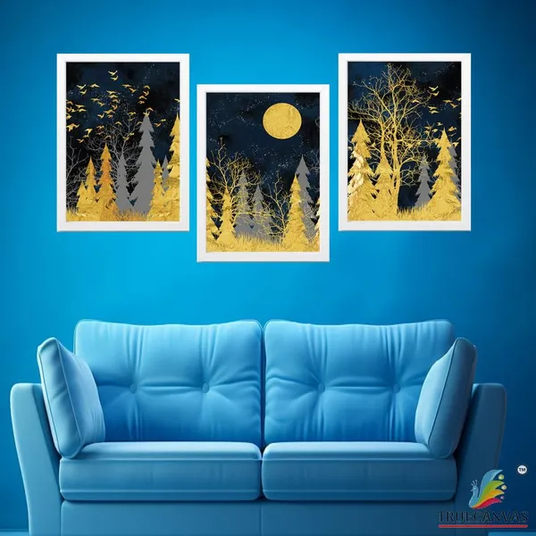 White__Abstract_Hd_Print_Painting_Set_Of_3_With_Frame_|_For_Home,_Living_Room_Gallery_&_Office,_White_Frame,_Size_-_13.50_X_19.50_Inch,_Sf286