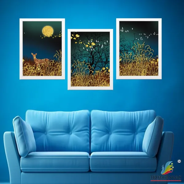 White__Abstract_Hd_Print_Painting_Set_Of_3_With_Frame_|_For_Home,_Living_Room_Gallery_&_Office,_White_Frame,_Size_-_13.50_X_19.50_Inch,_Sf288