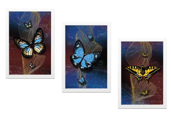 White__Abstract_Hd_Print_Painting_Set_Of_3_With_Frame_|_For_Home,_Living_Room_Gallery_&_Office,_White_Frame,_Size_-_13.50_X_19.50_Inch,_Sf289