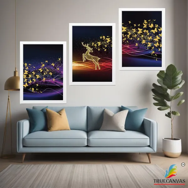 White__Abstract_Hd_Print_Painting_Set_Of_3_With_Frame_|_For_Home,_Living_Room_Gallery_&_Office,_White_Frame,_Size_-_13.50_X_19.50_Inch,_Sf290