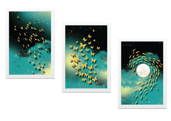 White__Abstract_Hd_Print_Painting_Set_Of_3_With_Frame_|_For_Home,_Living_Room_Gallery_&_Office,_White_Frame,_Size_-_13.50_X_19.50_Inch,_Sf293