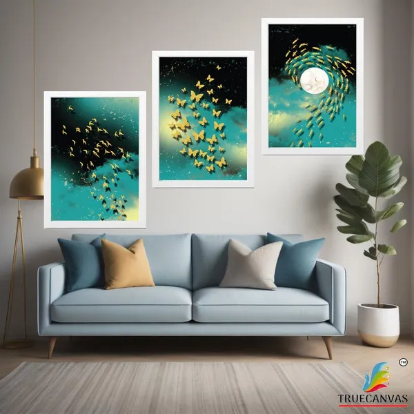 White__Abstract_Hd_Print_Painting_Set_Of_3_With_Frame_|_For_Home,_Living_Room_Gallery_&_Office,_White_Frame,_Size_-_13.50_X_19.50_Inch,_Sf293