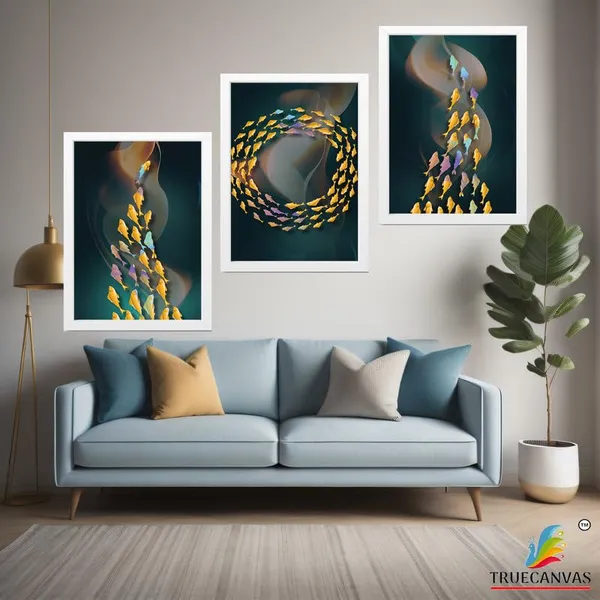 White__Abstract_Hd_Print_Painting_Set_Of_3_With_Frame_|_For_Home,_Living_Room_Gallery_&_Office,_White_Frame,_Size_-_13.50_X_19.50_Inch,_Sf295