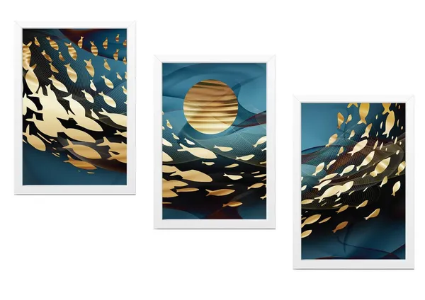 White__Abstract_Hd_Print_Painting_Set_Of_3_With_Frame_|_For_Home,_Living_Room_Gallery_&_Office,_White_Frame,_Size_-_13.50_X_19.50_Inch,_Sf296