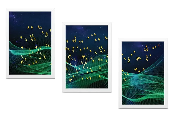 White__Abstract_Hd_Print_Painting_Set_Of_3_With_Frame_|_For_Home,_Living_Room_Gallery_&_Office,_White_Frame,_Size_-_13.50_X_19.50_Inch,_Sf297