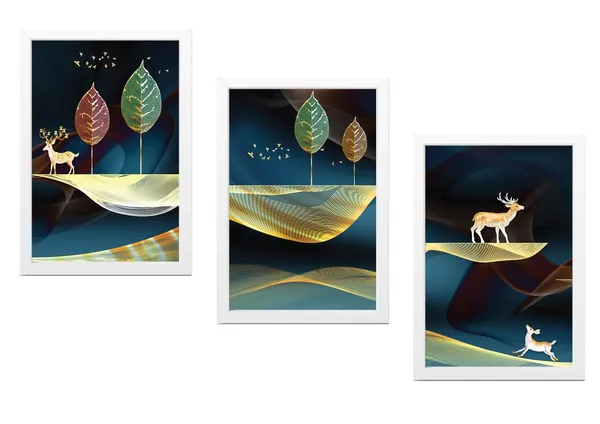 White__Abstract_Hd_Print_Painting_Set_Of_3_With_Frame_|_For_Home,_Living_Room_Gallery_&_Office,_White_Frame,_Size_-_13.50_X_19.50_Inch,_Sf298