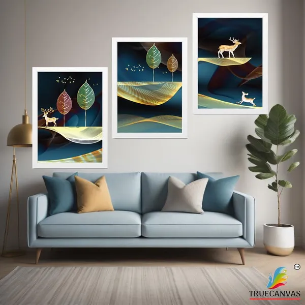 White__Abstract_Hd_Print_Painting_Set_Of_3_With_Frame_|_For_Home,_Living_Room_Gallery_&_Office,_White_Frame,_Size_-_13.50_X_19.50_Inch,_Sf298