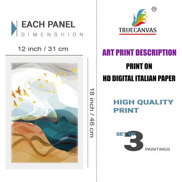 White__Abstract_Hd_Print_Painting_Set_Of_3_With_Frame_|_For_Home,_Living_Room_Gallery_&_Office,_White_Frame,_Size_-_13.50_X_19.50_Inch,_Sf299