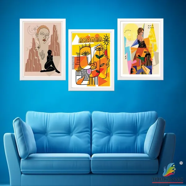 White__Abstract_Hd_Print_Painting_Set_Of_3_With_Frame_|_For_Home,_Living_Room_Gallery_&_Office,_White_Frame,_Size_-_13.50_X_19.50_Inch,_Sf301