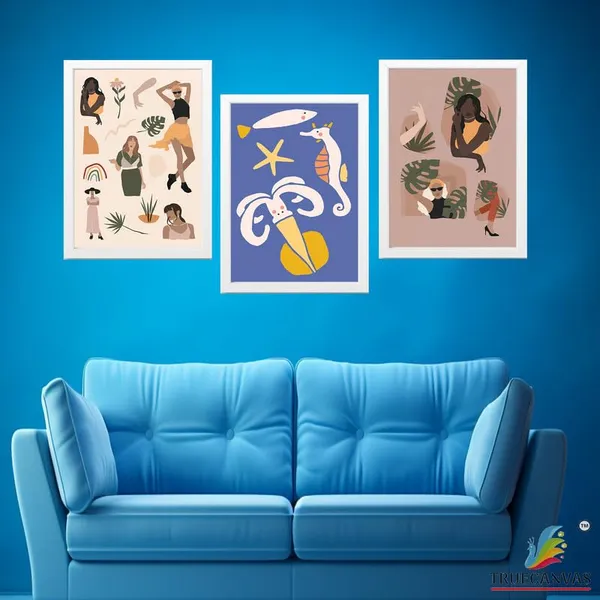 White__Abstract_Hd_Print_Painting_Set_Of_3_With_Frame_|_For_Home,_Living_Room_Gallery_&_Office,_White_Frame,_Size_-_13.50_X_19.50_Inch,_Sf304