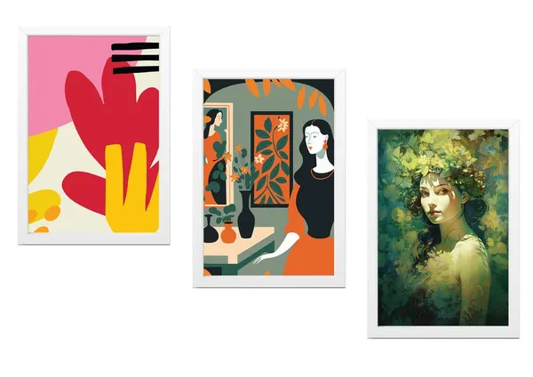 White__Abstract_Hd_Print_Painting_Set_Of_3_With_Frame_|_For_Home,_Living_Room_Gallery_&_Office,_White_Frame,_Size_-_13.50_X_19.50_Inch,_Sf306