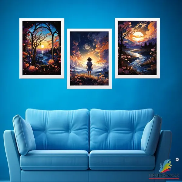 White__Abstract_Hd_Print_Painting_Set_Of_3_With_Frame_|_For_Home,_Living_Room_Gallery_&_Office,_White_Frame,_Size_-_13.50_X_19.50_Inch,_Sf308