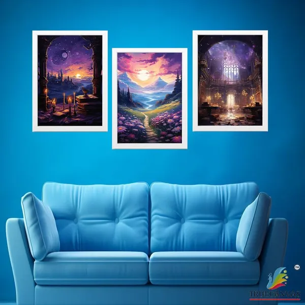 White__Abstract_Hd_Print_Painting_Set_Of_3_With_Frame_|_For_Home,_Living_Room_Gallery_&_Office,_White_Frame,_Size_-_13.50_X_19.50_Inch,_Sf309
