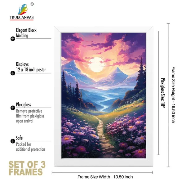 White__Abstract_Hd_Print_Painting_Set_Of_3_With_Frame_|_For_Home,_Living_Room_Gallery_&_Office,_White_Frame,_Size_-_13.50_X_19.50_Inch,_Sf309