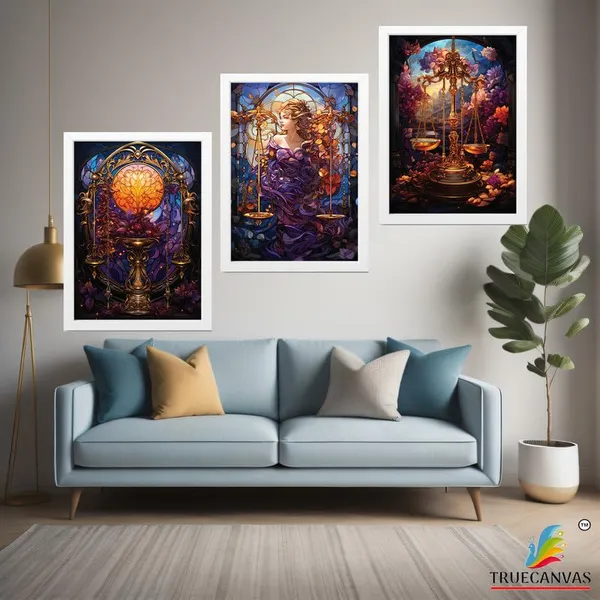 White__Abstract_Hd_Print_Painting_Set_Of_3_With_Frame_|_For_Home,_Living_Room_Gallery_&_Office,_White_Frame,_Size_-_13.50_X_19.50_Inch,_Sf311