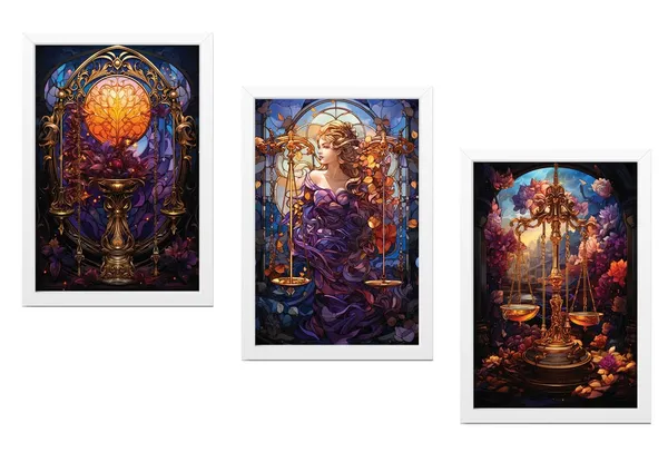 White__Abstract_Hd_Print_Painting_Set_Of_3_With_Frame_|_For_Home,_Living_Room_Gallery_&_Office,_White_Frame,_Size_-_13.50_X_19.50_Inch,_Sf311