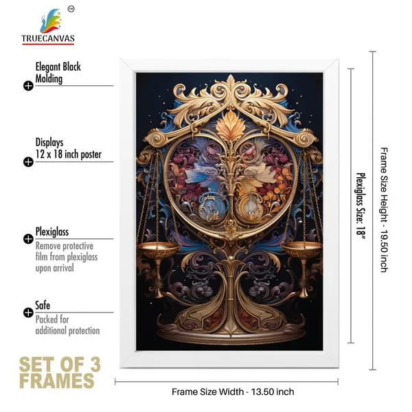 White__Abstract_Hd_Print_Painting_Set_Of_3_With_Frame_|_For_Home,_Living_Room_Gallery_&_Office,_White_Frame,_Size_-_13.50_X_19.50_Inch,_Sf312