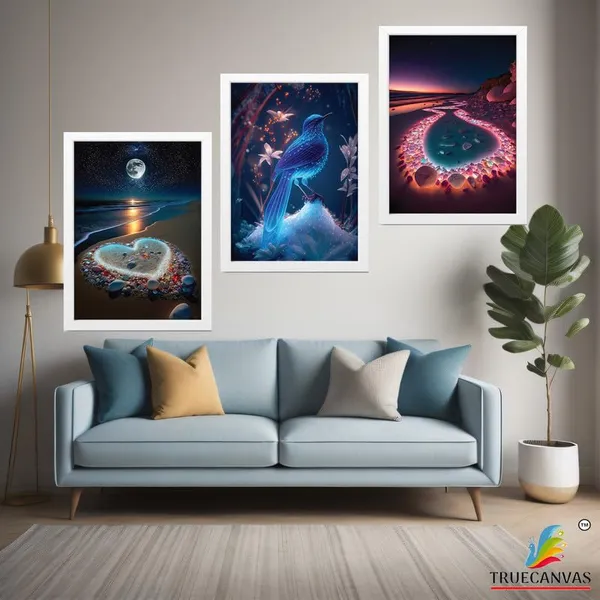 White__Abstract_Hd_Print_Painting_Set_Of_3_With_Frame_|_For_Home,_Living_Room_Gallery_&_Office,_White_Frame,_Size_-_13.50_X_19.50_Inch,_Sf313