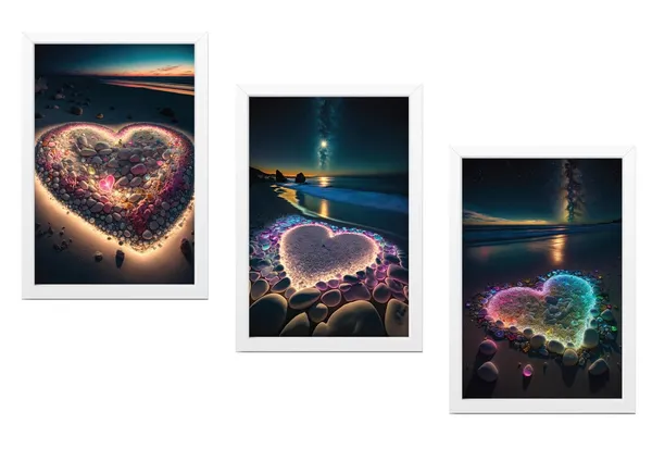 White__Abstract_Hd_Print_Painting_Set_Of_3_With_Frame_|_For_Home,_Living_Room_Gallery_&_Office,_White_Frame,_Size_-_13.50_X_19.50_Inch,_Sf314