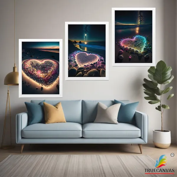 White__Abstract_Hd_Print_Painting_Set_Of_3_With_Frame_|_For_Home,_Living_Room_Gallery_&_Office,_White_Frame,_Size_-_13.50_X_19.50_Inch,_Sf314