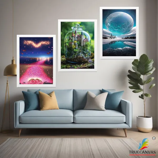 White__Abstract_Hd_Print_Painting_Set_Of_3_With_Frame_|_For_Home,_Living_Room_Gallery_&_Office,_White_Frame,_Size_-_13.50_X_19.50_Inch,_Sf315