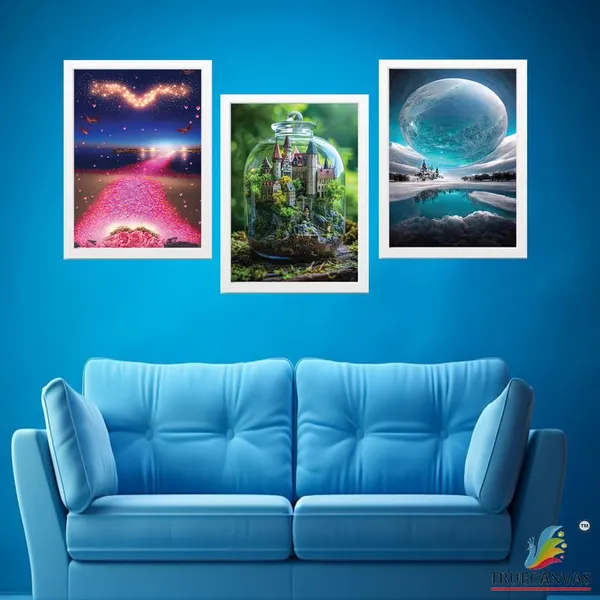 White__Abstract_Hd_Print_Painting_Set_Of_3_With_Frame_|_For_Home,_Living_Room_Gallery_&_Office,_White_Frame,_Size_-_13.50_X_19.50_Inch,_Sf315
