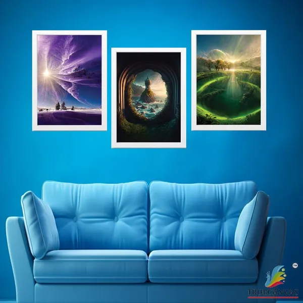 White__Abstract_Hd_Print_Painting_Set_Of_3_With_Frame_|_For_Home,_Living_Room_Gallery_&_Office,_White_Frame,_Size_-_13.50_X_19.50_Inch,_Sf316