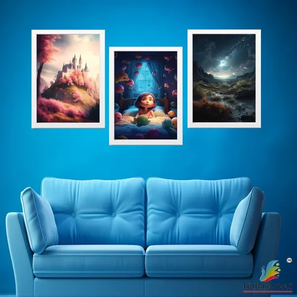 White__Abstract_Hd_Print_Painting_Set_Of_3_With_Frame_|_For_Home,_Living_Room_Gallery_&_Office,_White_Frame,_Size_-_13.50_X_19.50_Inch,_Sf317